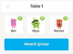 ClassDojo app award interface