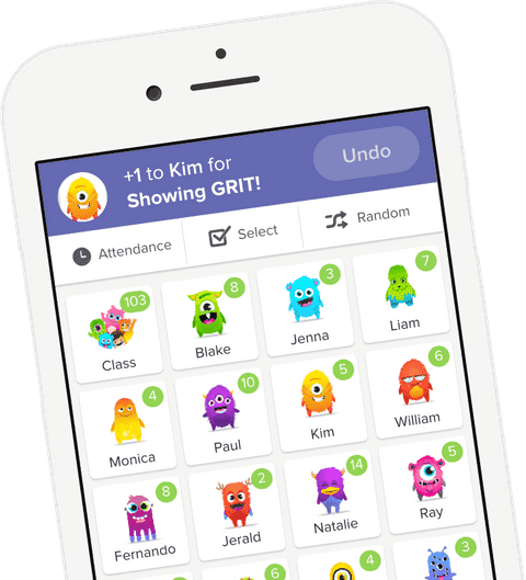 ClassDojo app on a cellphone