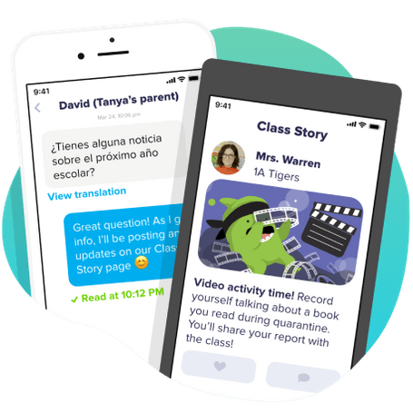 Communicate with families image